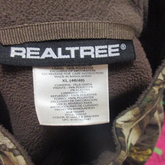 Realtree Max 5 men’s Camo Bird Hunting Jacket Realtree Sixe XL  46=48 - Picture 6 of 15